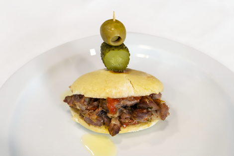 'Mollete' de carn metxada